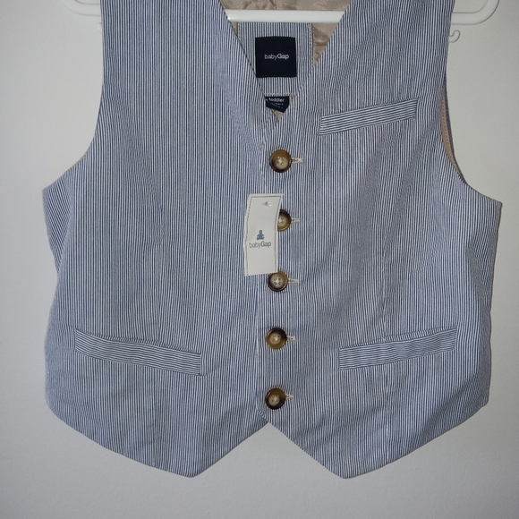 Baby Gap Blue Stripped Vest Size 4 - Picture 8 of 8